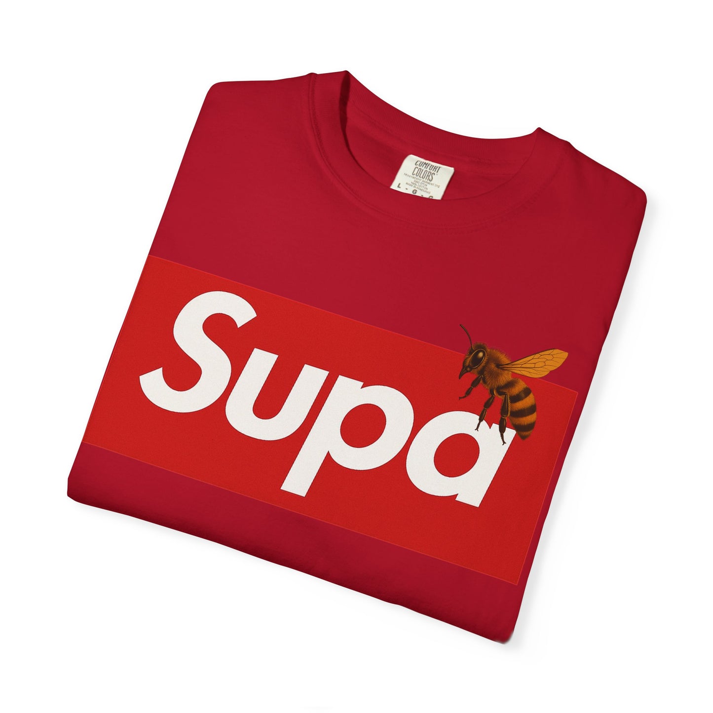 Supa Bee T-Shirt — Retro Box Logo with Honeycomb & Bee Graphic