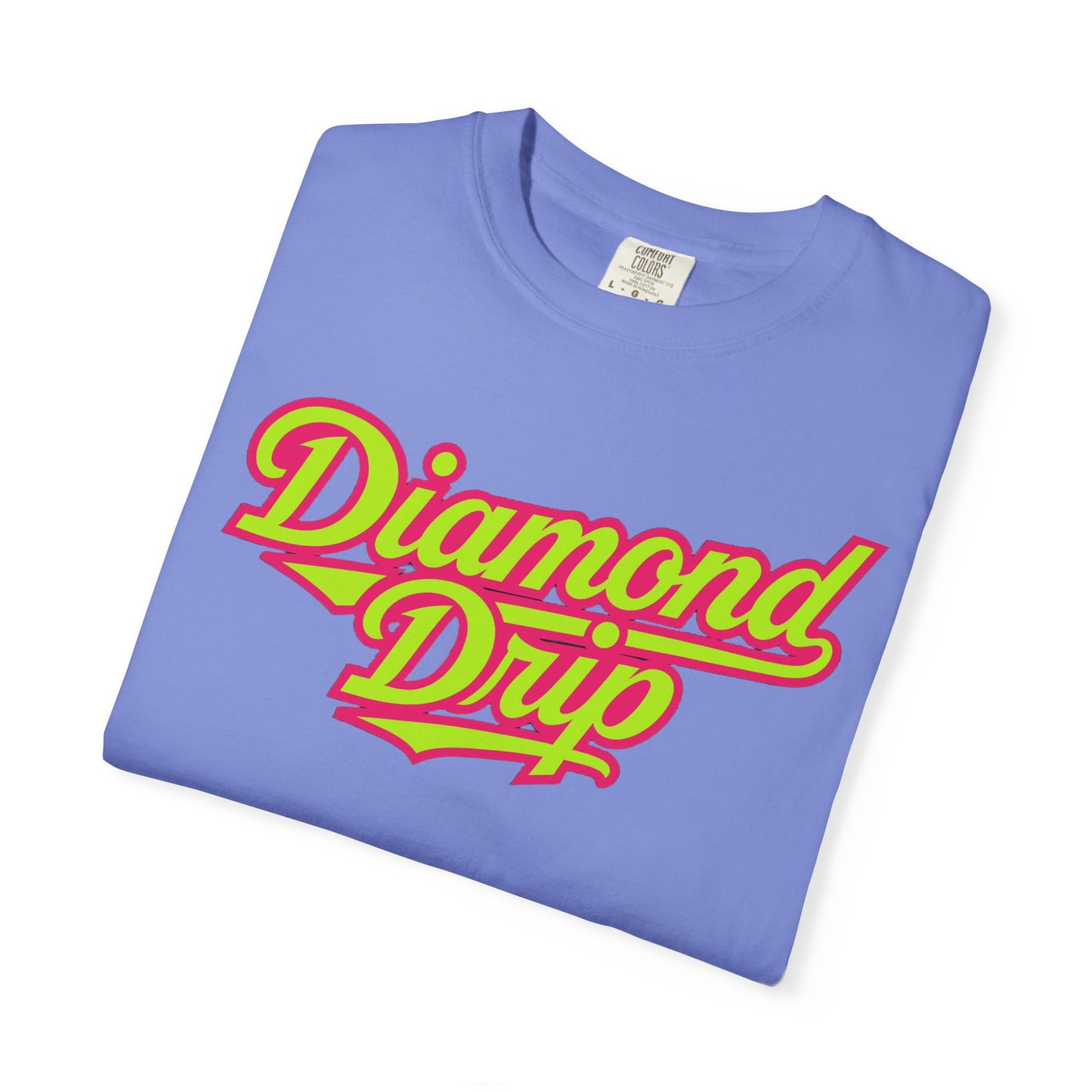 Diamond Drip Graphic T-Shirt — Retro Script Logo Tee