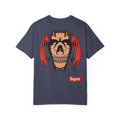 Skull Coffin Tee — Supa Winged Skull Graphic T-Shirt