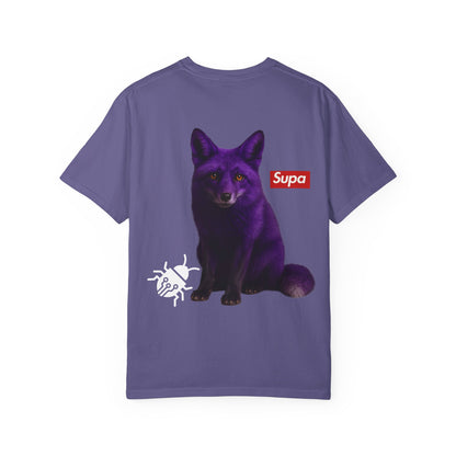 Supa Fox T-Shirt — Graphic Streetwear Tee with Purple Fox Back Print