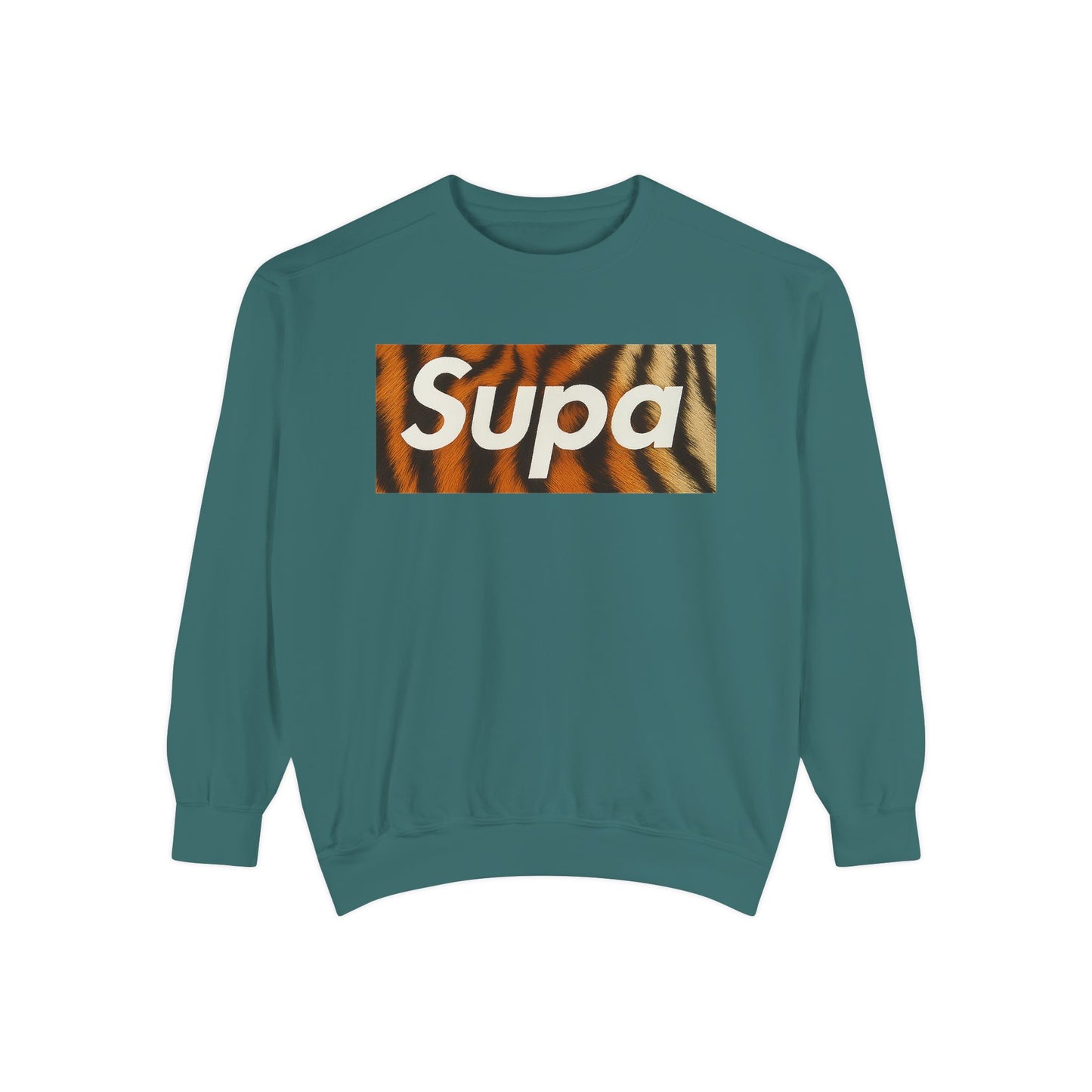 Supa Tiger Unisex Sweatshirt - Trendy Garment-Dyed Apparel