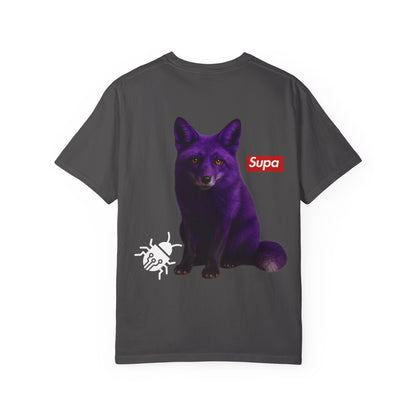 Supa Fox T-Shirt — Graphic Streetwear Tee with Purple Fox Back Print