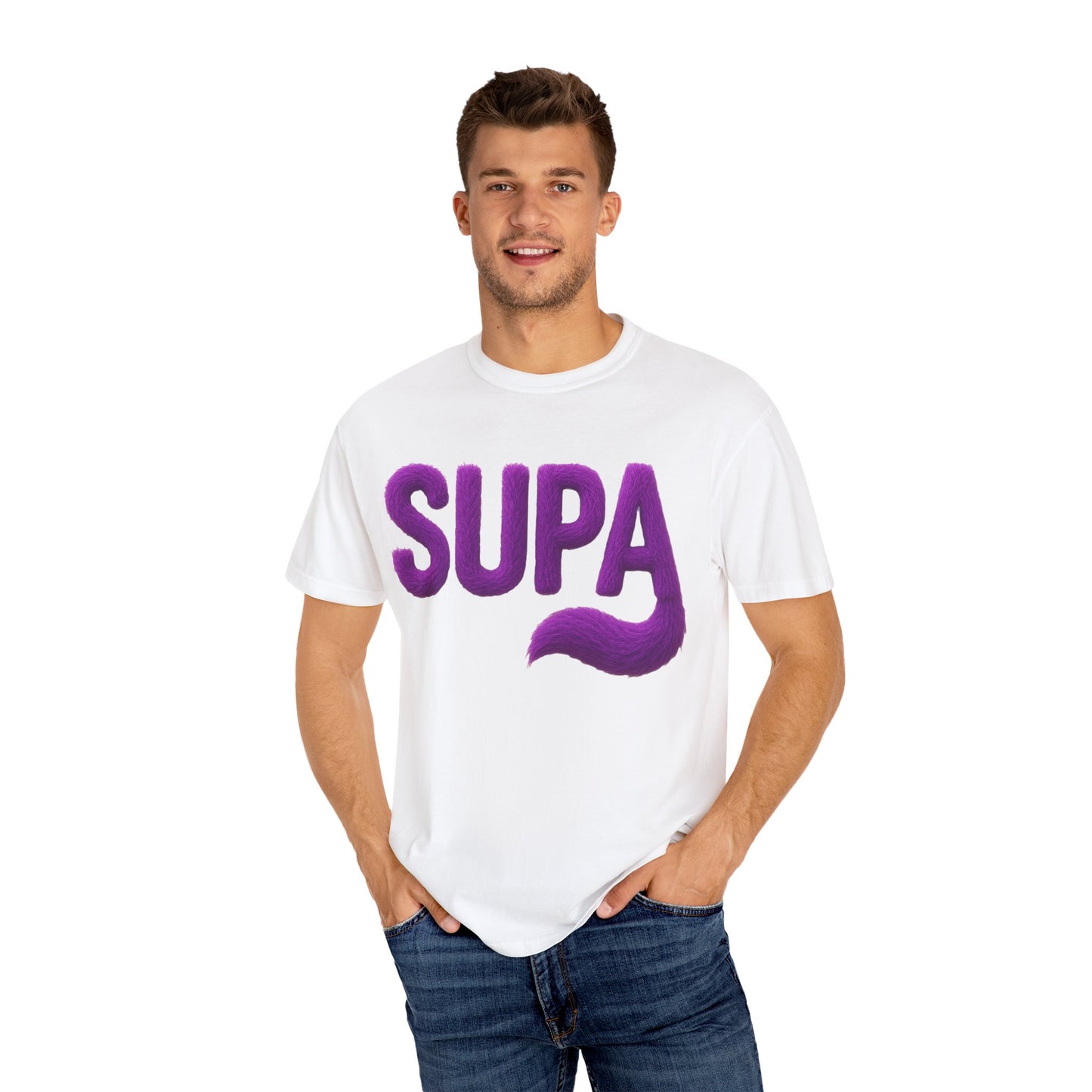 Supa Fox T-Shirt — Graphic Streetwear Tee with Purple Fox Back Print