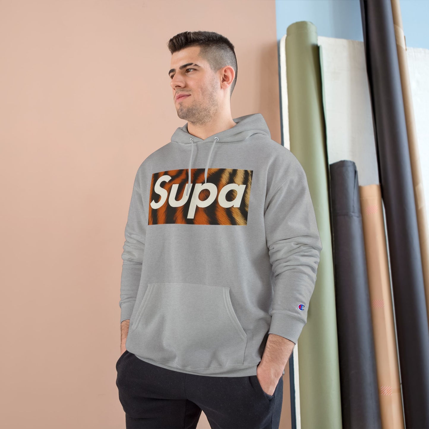 Supa Champion Hoodie - Stylish Tiger Graphic Sweatshirt