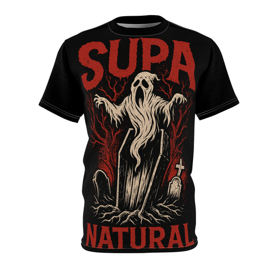 Ghost Rising Tee — "Supa Natural" Horror Graphic T-Shirt