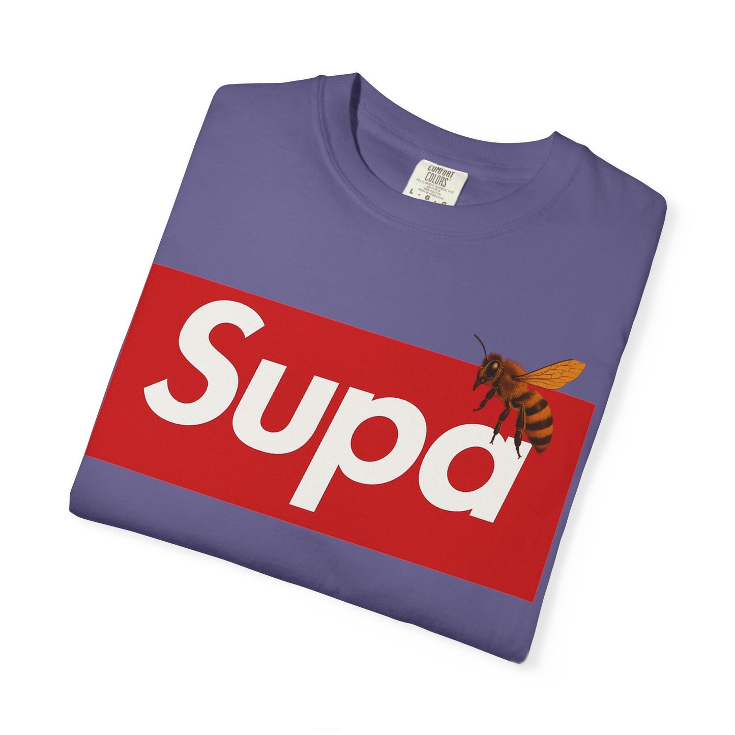 Supa Bee T-Shirt — Retro Box Logo with Honeycomb & Bee Graphic