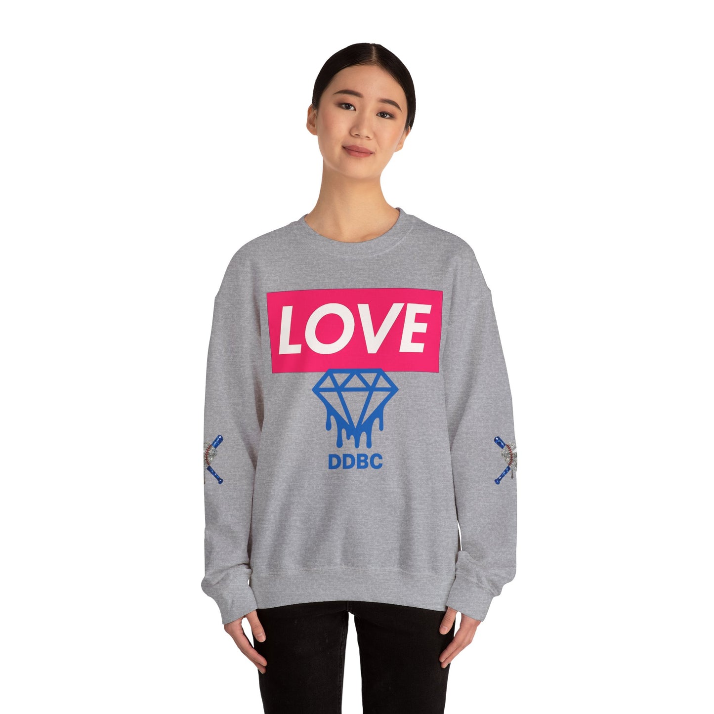 LOVE Diamond Crewneck Sweatshirt — DDBC Logo Graphic Crew