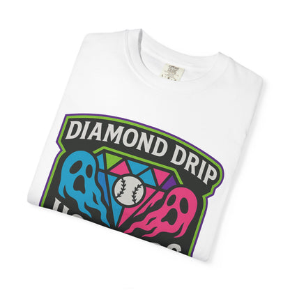 Diamond Drip Horrors Baseball T-Shirt — Fang Fielder Graphic Tee