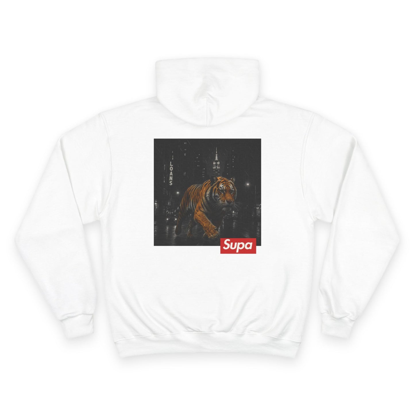 Supa Champion Hoodie - Stylish Tiger Graphic Sweatshirt