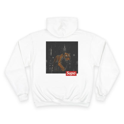 Supa Champion Hoodie - Stylish Tiger Graphic Sweatshirt