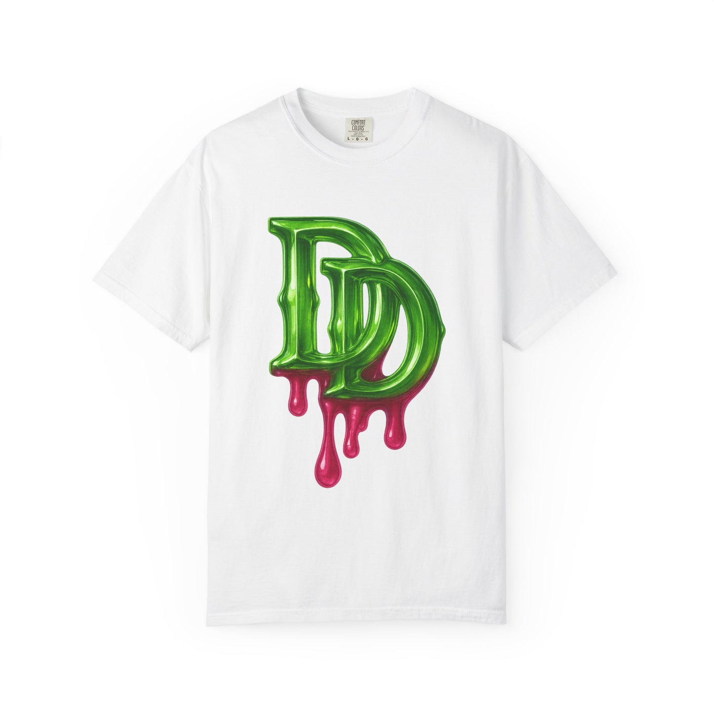 DD Drip Logo T-Shirt — Green Melting DD Graphic Tee