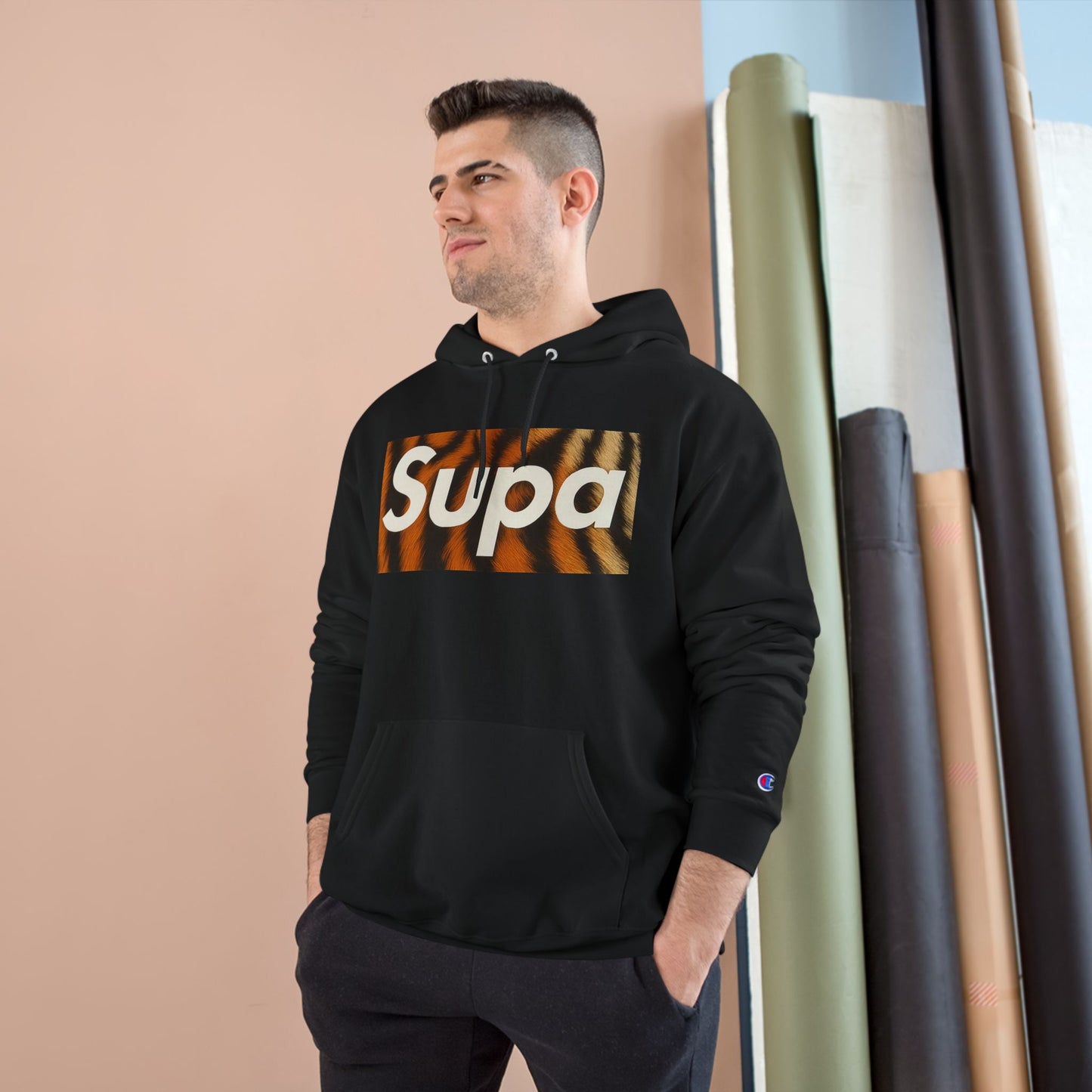Supa Champion Hoodie - Stylish Tiger Graphic Sweatshirt