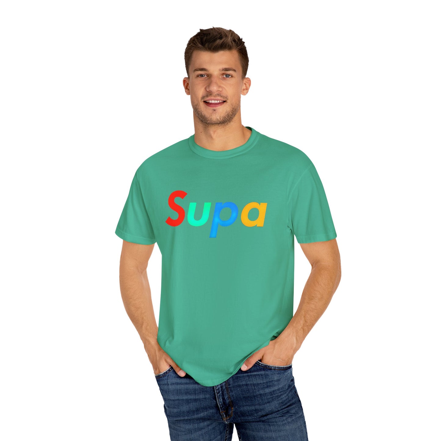 Supa Graphic T-Shirt — 'Stand Out in the Shadows' Colorful Logo Tee