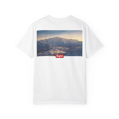 Supa Mountain Graphic T‑Shirt — Scenic Photo Backprint