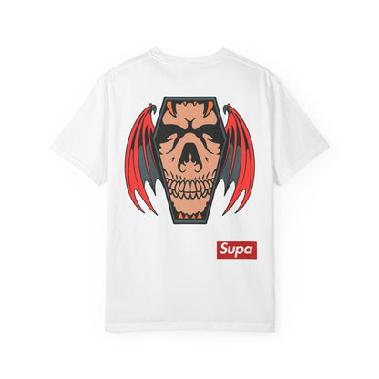 Skull Coffin Tee — Supa Winged Skull Graphic T-Shirt