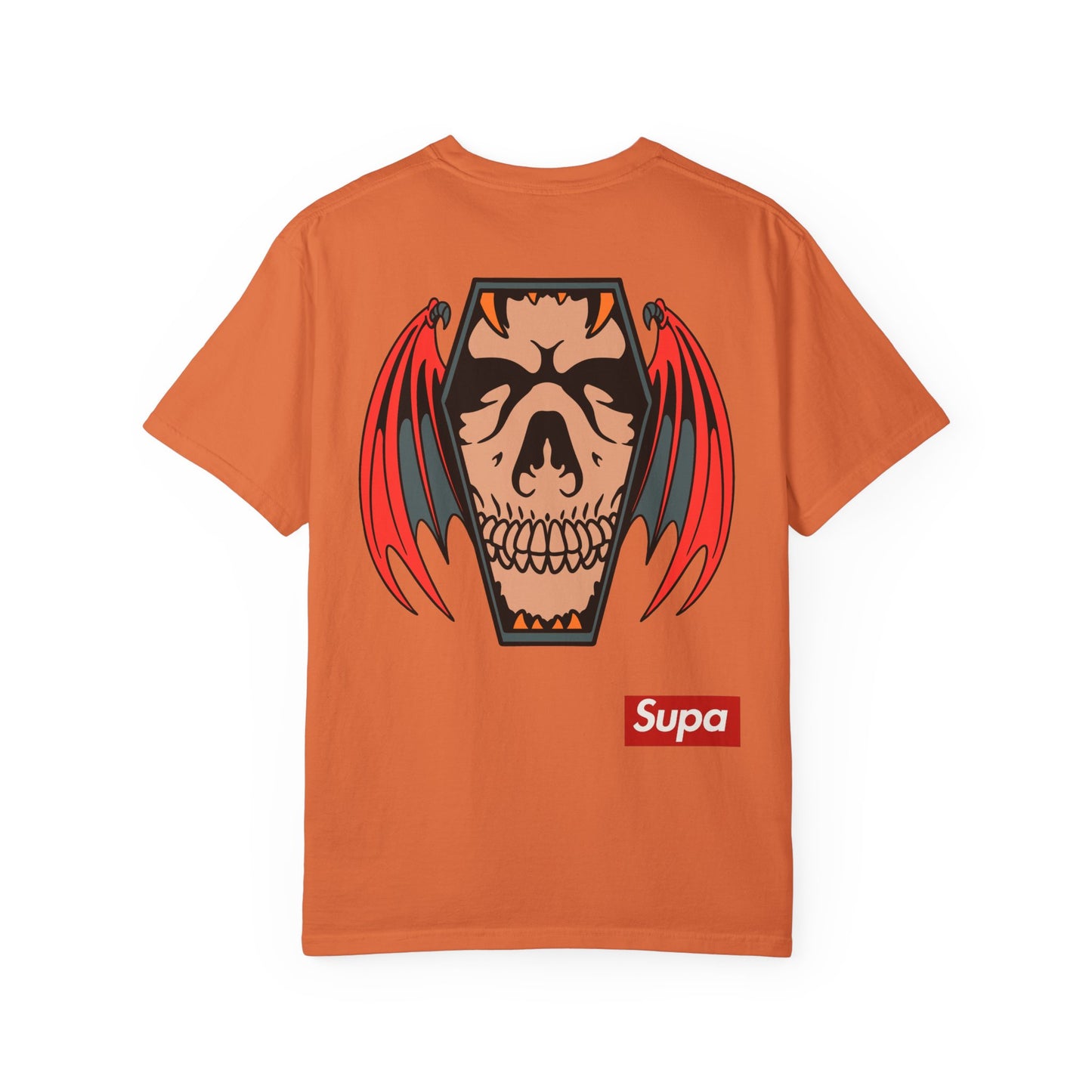 Skull Coffin Tee — Supa Winged Skull Graphic T-Shirt