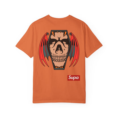Skull Coffin Tee — Supa Winged Skull Graphic T-Shirt