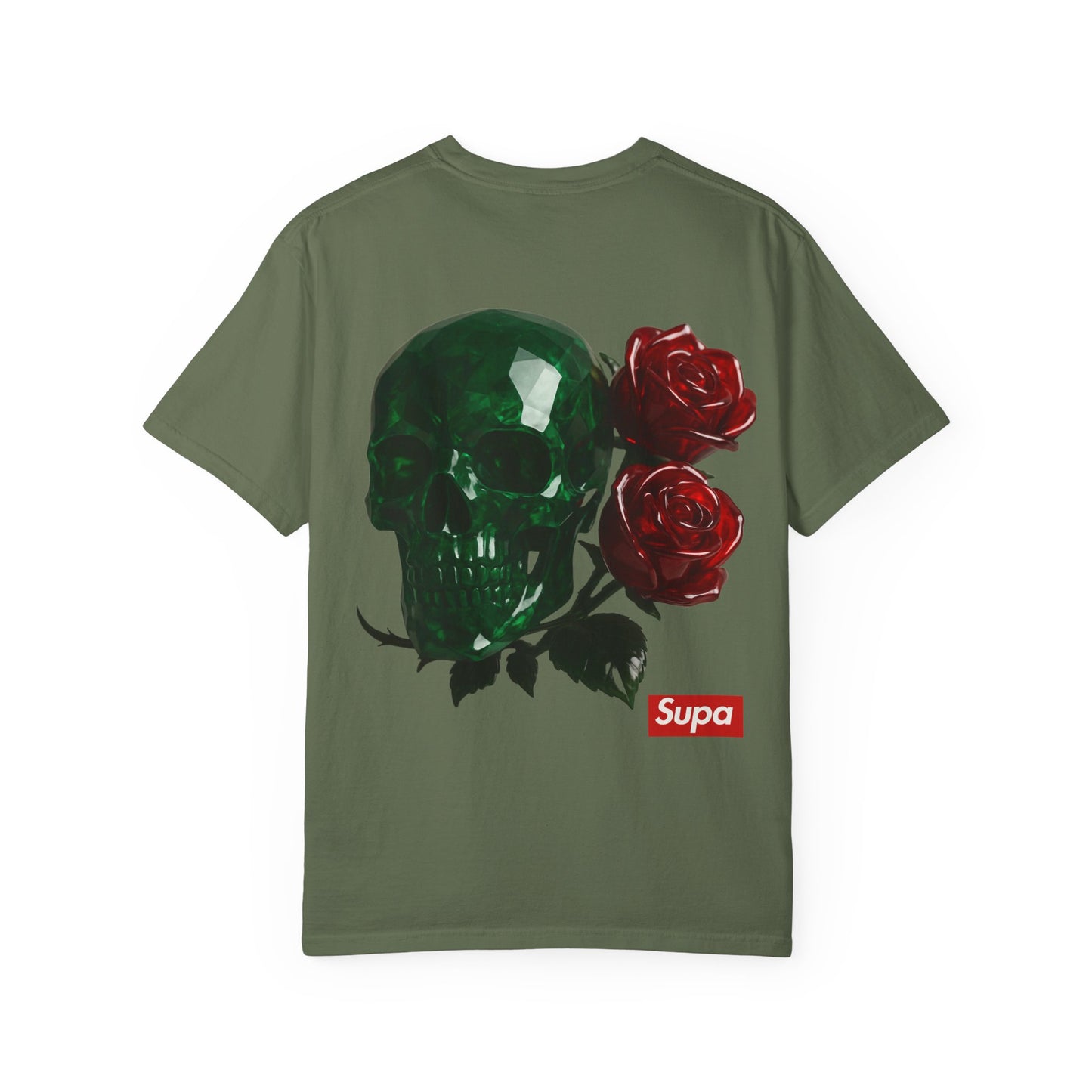 Supa Crystal Skull & Roses T-Shirt