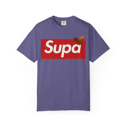 Supa Bee T-Shirt — Retro Box Logo with Honeycomb & Bee Graphic