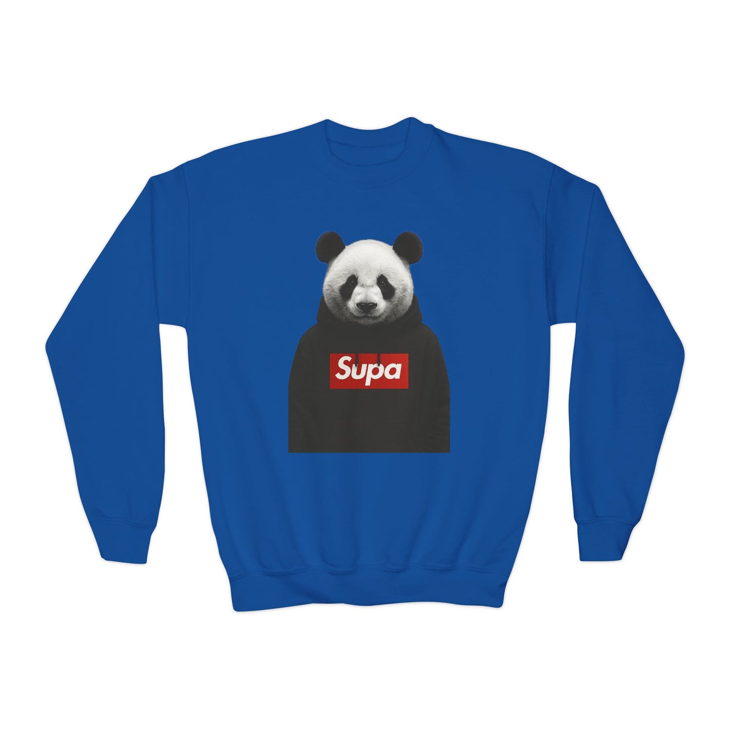 Youth Panda 'Supa' Crewneck Sweatshirt — Peace In A Storm Graphic