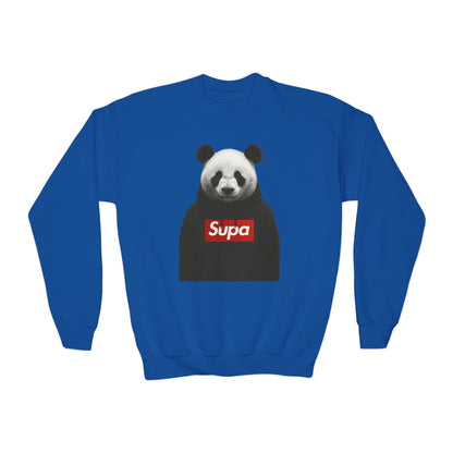 Youth Panda 'Supa' Crewneck Sweatshirt — Peace In A Storm Graphic