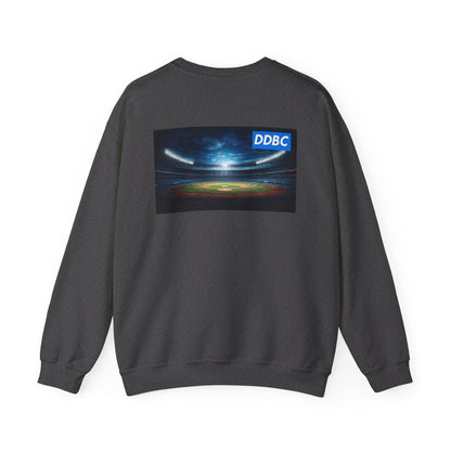 Dripping Blue Diamond Crewneck Sweatshirt — Stadium Nightscape Back Print