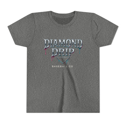 Youth Diamond Drip Short Sleeve Tee - Trendy Style for Young Fashionistas