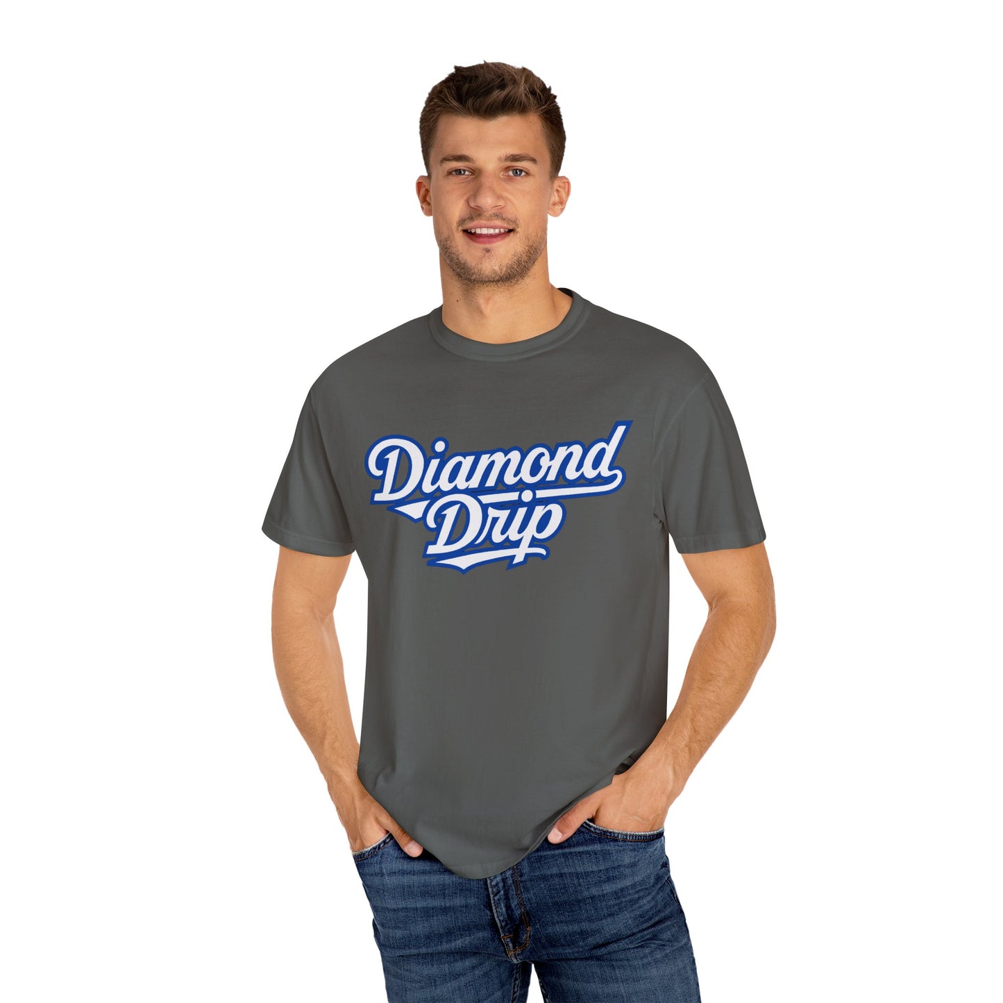 Diamond Drip T-Shirt — Dripping Blue Diamond Graphic Tee