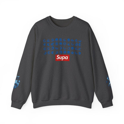 Supa Surf Crewneck Sweatshirt – Vintage Surf Photo & Logo Pullover