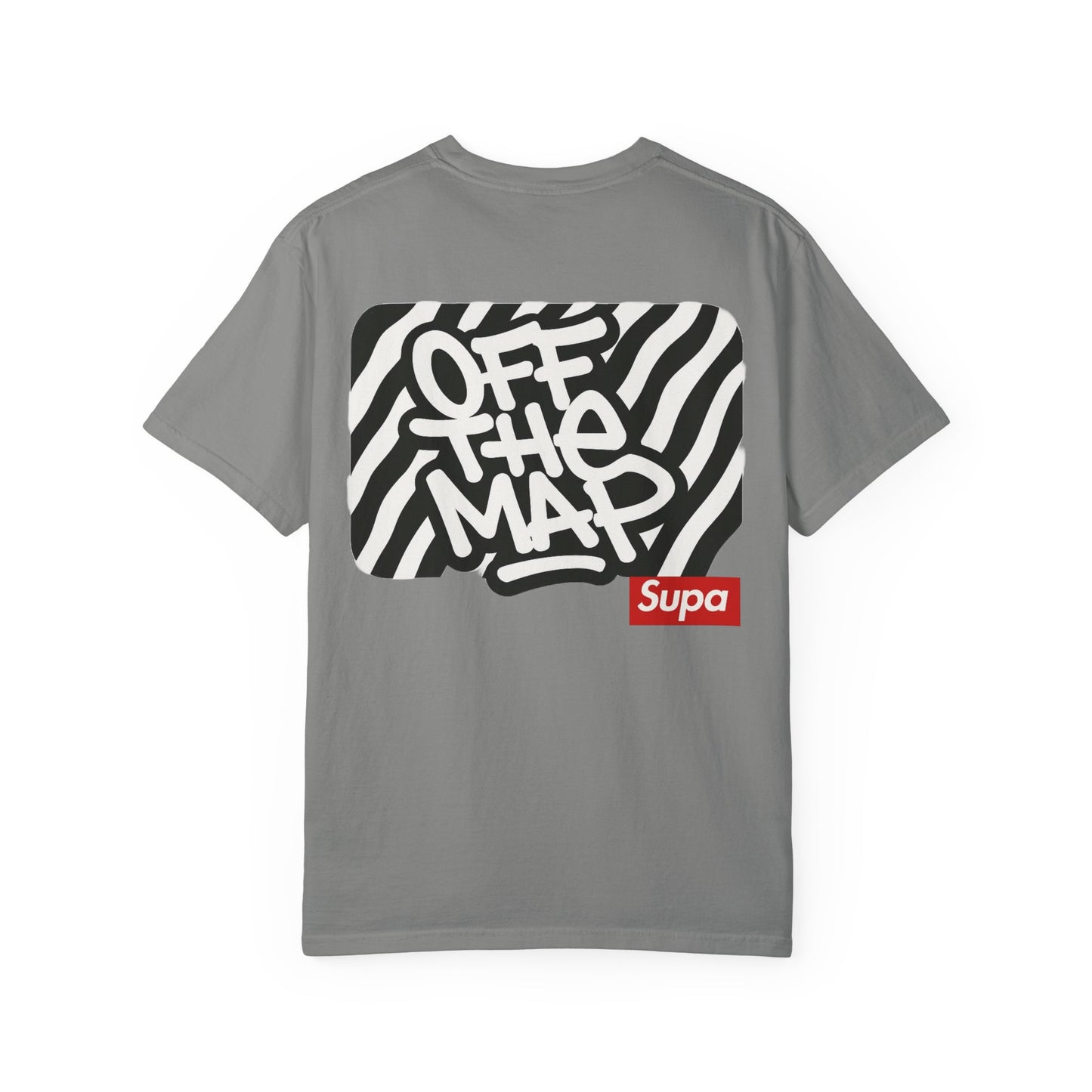 Panda Hoodie Graphic T‑Shirt — 'Supa' Front & 'Off The Map' Zebra Back