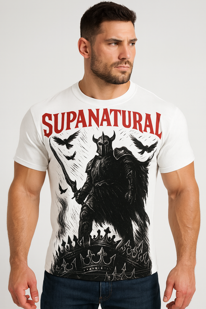 Supanatural Knight Graphic Tee — Gothic Warrior T‑Shirt