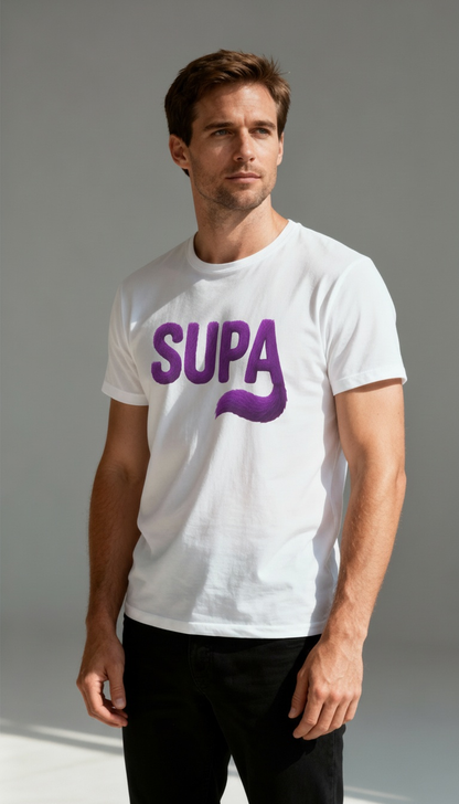 Supa Fox T-Shirt — Graphic Streetwear Tee with Purple Fox Back Print