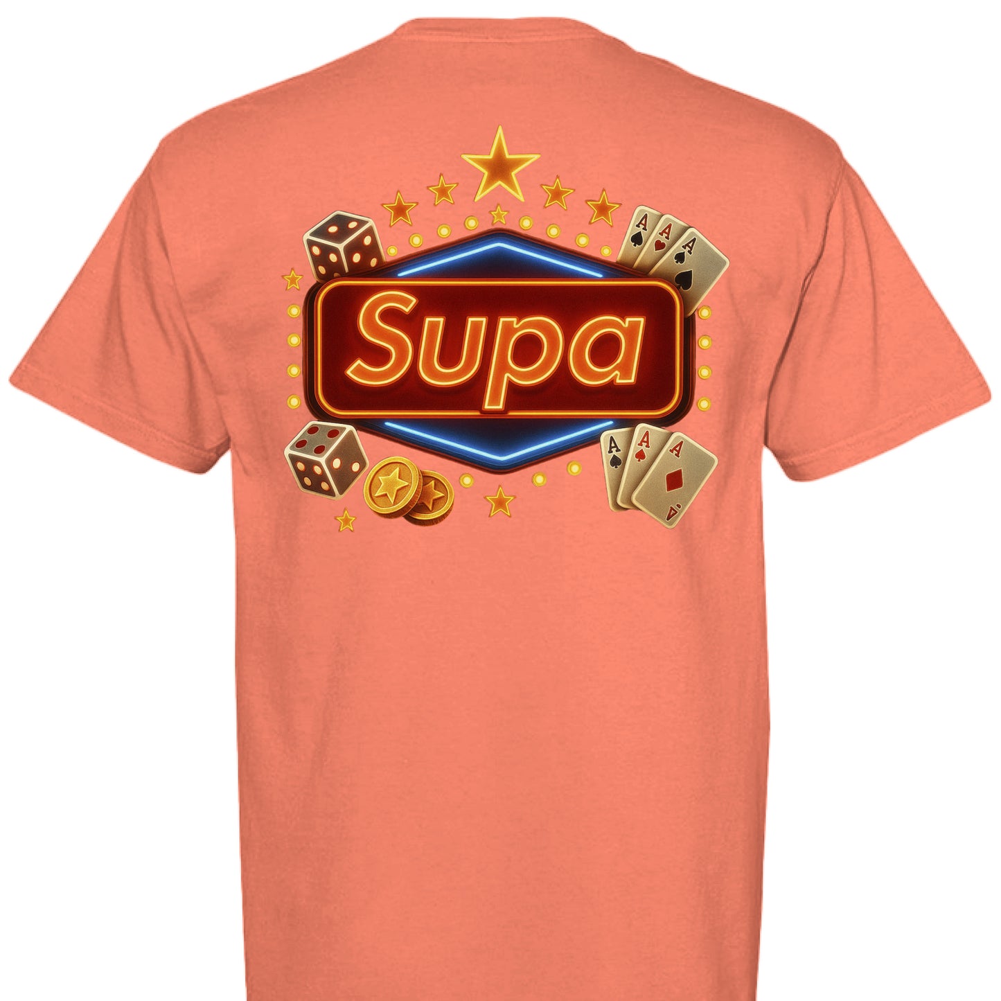 NEON RED ORANGE - BACK